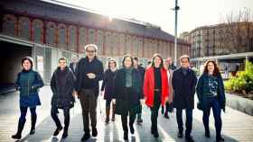 El grupo municipal de Barcelona en Comú liderado por la alcaldesa Ada Colau