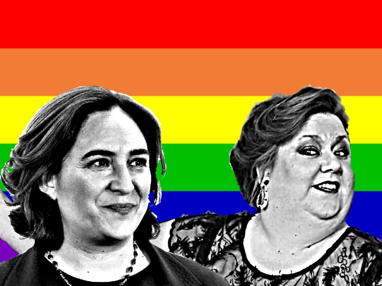 Ada Colau e Itziar Castro sonrientes en el Pride de Barcelona / MA