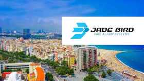 Imagen publicitaria del establecimiento de la empresa china Jade Bird Fire Alarm International en Barcelona