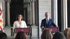 Ada Colau (comunes) y Jaume Collboni (PSC), pendientes de aprobar el presupuesto de Barcelona
