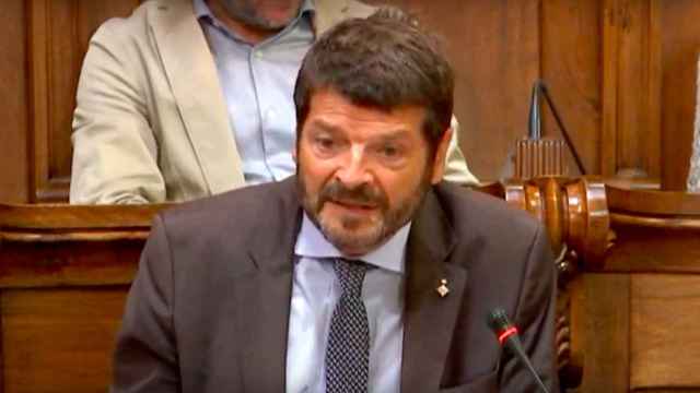 Albert Batlle, durante el pleno extraordinario de seguridad