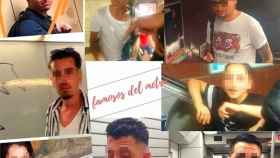 Un 'collage' con diversos carteristas que actúan en el Metro de Barcelona