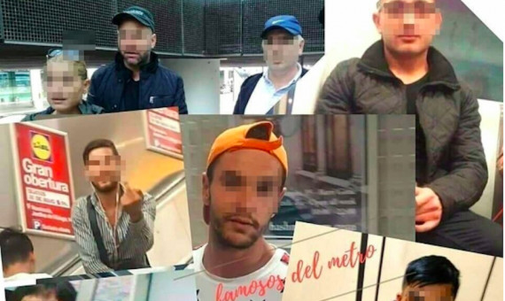 Diversos carteristas que actúan en el Metro de Barcelona