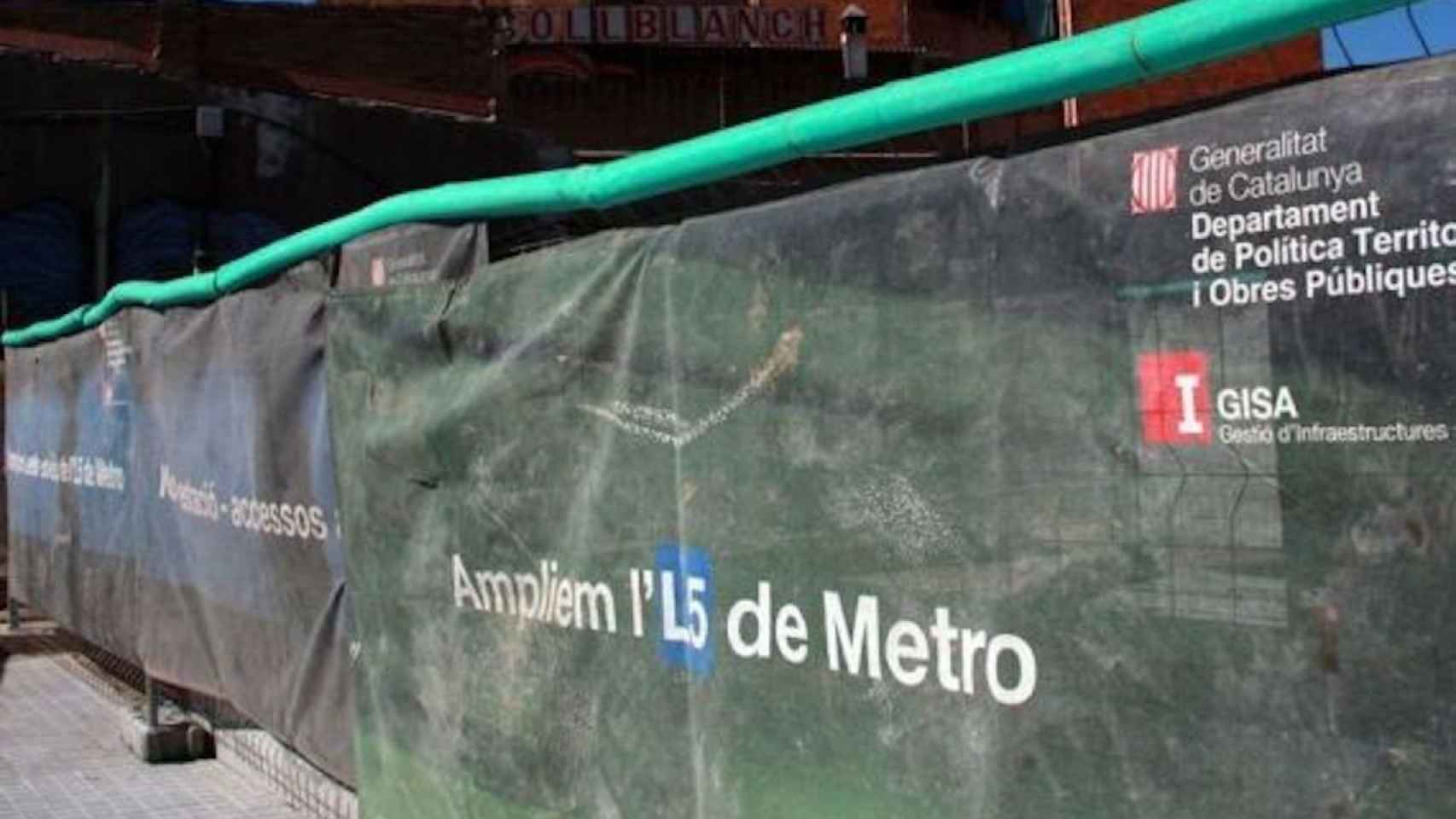 Obras en la futura estación de Ernest Lluch de la L5 del metro / TWITTER ALBERTO FERNÁNDEZ