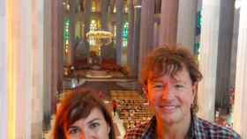 Richie Sambora acompañado de su guía turística en la Sagrada Familia / CRISTINA BELENGUER