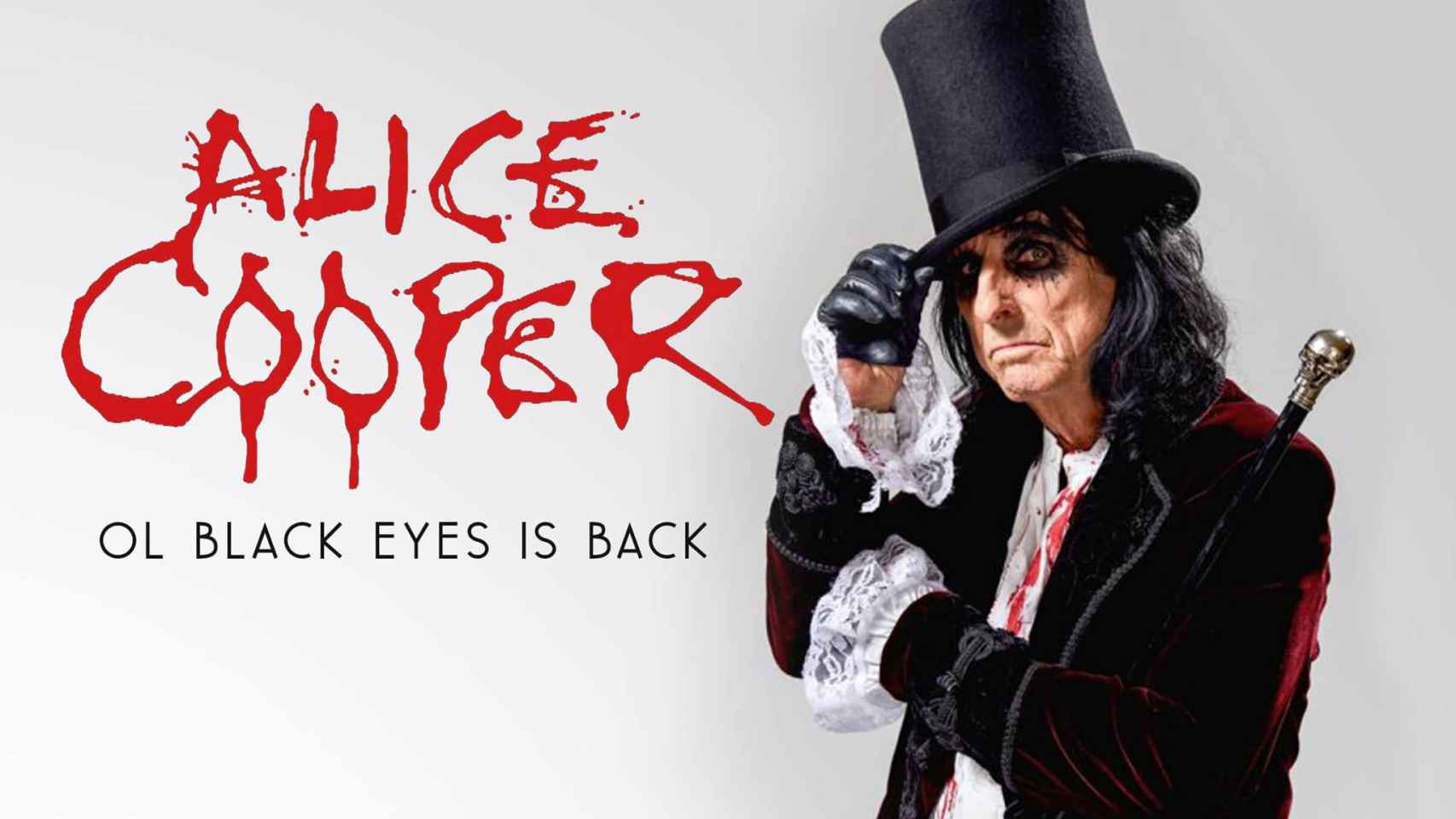 Alice Cooper en el cartel promocional de su nueva gira