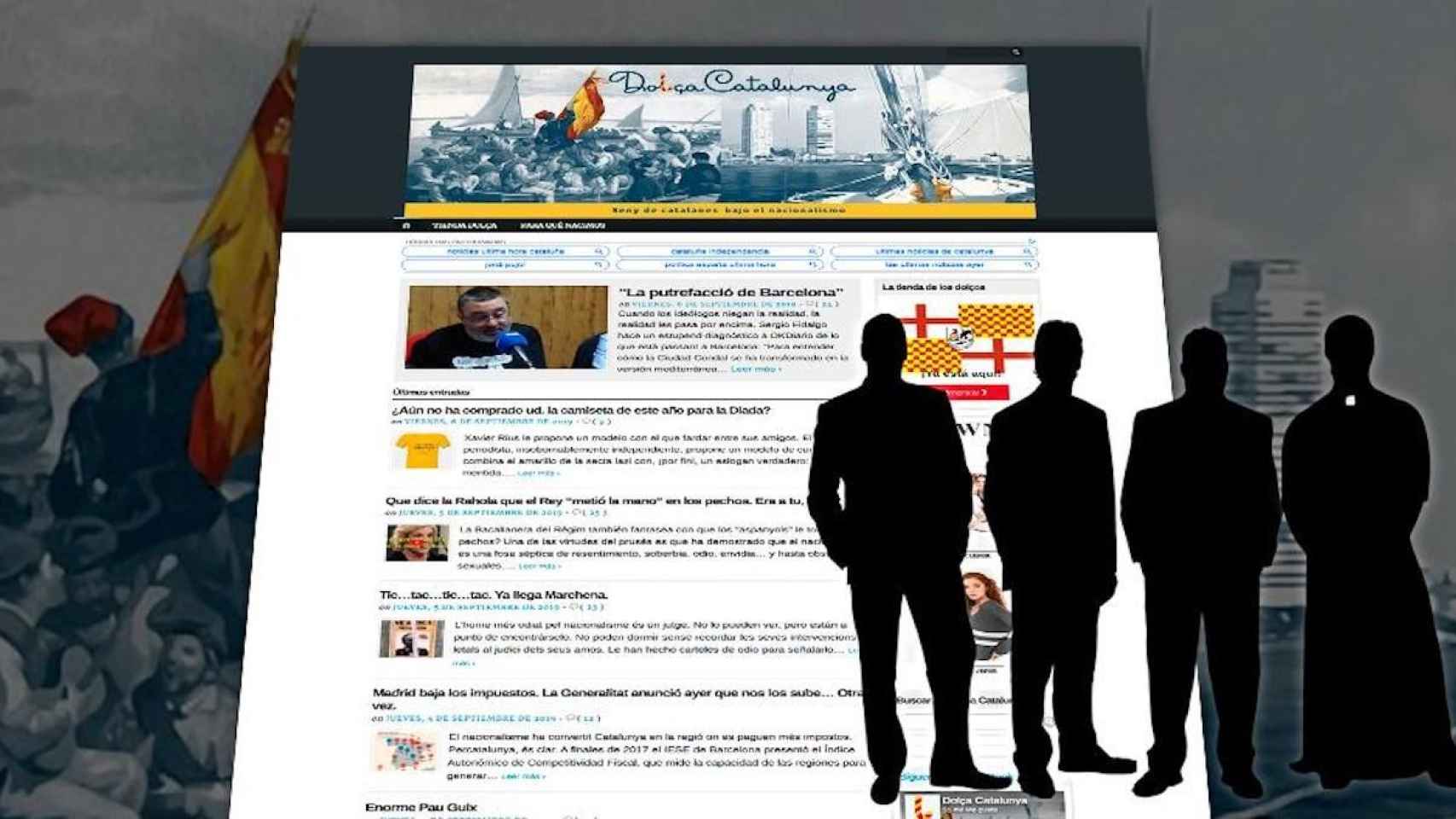 Fotomontaje sobre la publicación 'Dolça Catalunya' elaborado por 'Crónica Global' / CG