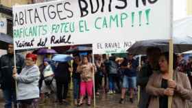 Vecinos del Raval en una manifestación contra el narcotráfico en el barrio / CG