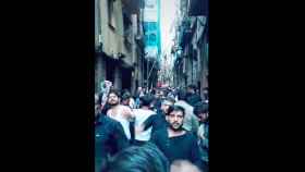 Captura de pantalla del vídeo del Ashura en Ciutat Vella / CENSURAT NEWS