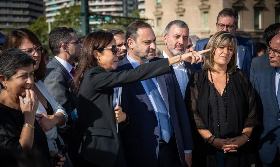 El ministro en funciones José Luis Ábalos durante su visita a La Sagrera / EUROPA PRESS