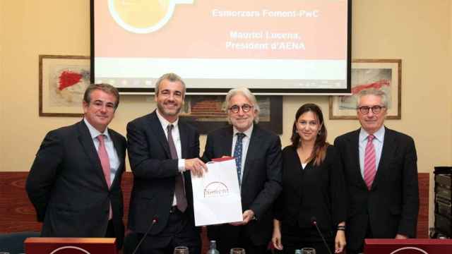 El presidente de Aena, Maurici Lucena, en un encuentro de Foment del Treball y PwC / EUROPA PRESS