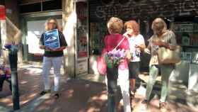 Comerciantes de Sant Antoni durante la movilización / EUROPA PRESS