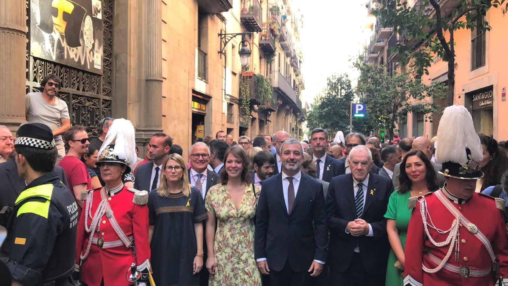 Comitiva popular de la Mercè, patrona de Barcelona, con la presencia de líderes políticos de la ciudad / EUROPA PRESS