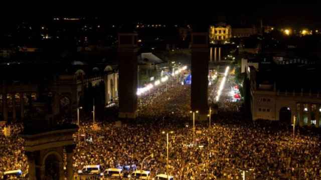 Vista panorámica de la cantidad de gente que asistió a los conciertos de la Mercè 19