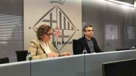 Los regidores Montserrat Ballarín y Jordi Martí durante la presentación del presupuesto / EUROPA PRES