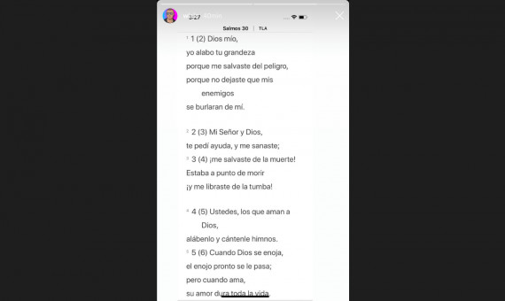 Rezos publicados en Instagram por Wisin, el cantante robado en Barcelona