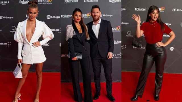 Jessica Goicoechea, Antonella Rocuzzo, Leo Messi y Nathy Peluso en la presentación del nuevo show del Cirque du Soleil / EFE