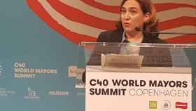 Ada Colau durante la cumbre mundial de grandes ciudades para tratar la emergencia climática / AYUNTAMIENTO DE BARCELONA