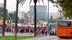 Estudiantes cortan la Diagonal de Barcelona tras conocerse la sentencia del Tribunal Supremo