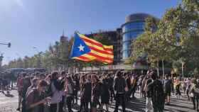 Centenares de manifestantes en la Gran Via de Barcelona / EP