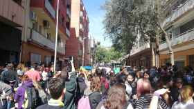 Manifestantes en Horta a la salida de Rivera / ARRAN