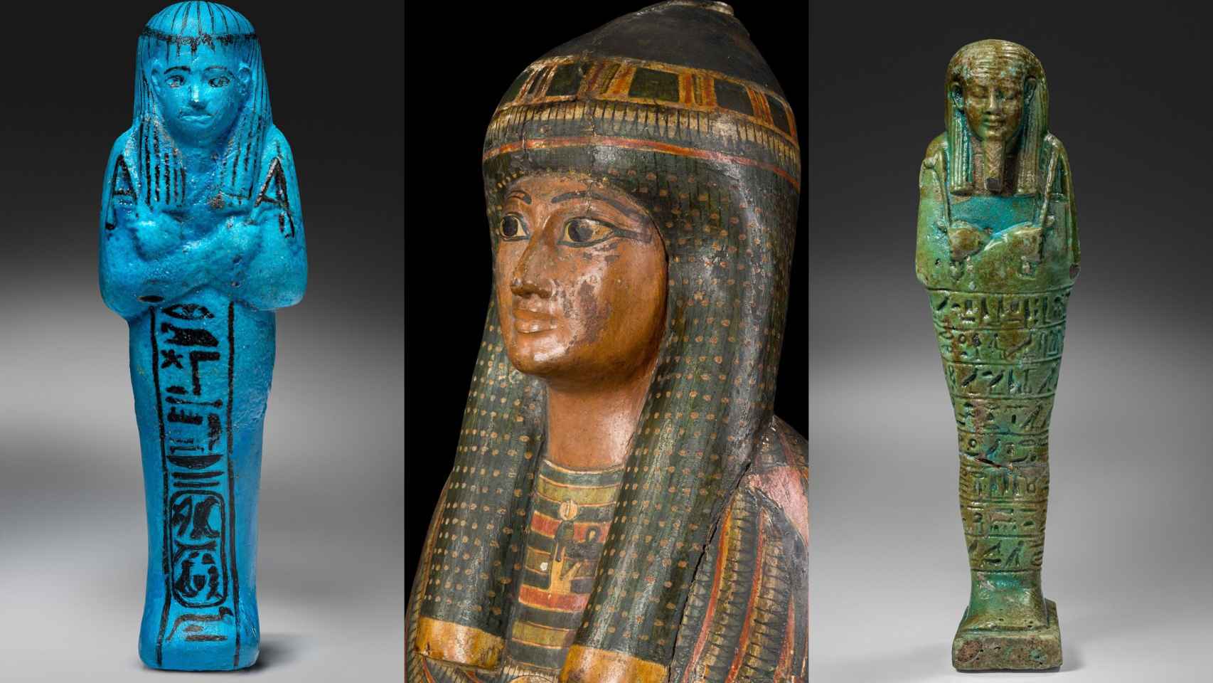 Piezas egipcias que se pueden ver en la nueva exposición 'Hombres y mujeres del antiguo Egipto' / MUSEO EGIPCIO