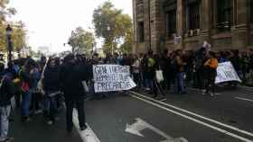 Protesta de doctorandos e investigadores universitarios en Vía Laietana / CGT Catalunya
