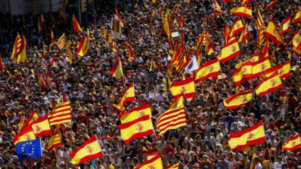 Manifestación contra la independencia en Barcelona de Societat Civil Catalana