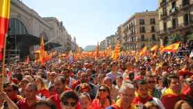 Manifestación unionista en Barcelona