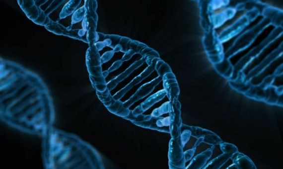 Cadena de ADN en una imagen de archivo