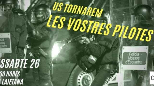 El cartel a través del cual los CDR convocan a devolver las pelotas de goma / CDR BARCELONÈS