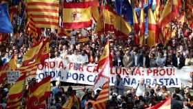 Manifestación contra el proceso soberanista en Barcelona / EFE