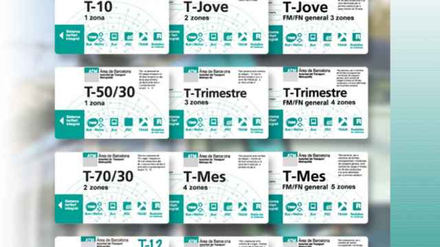 Tarjetas del transporte público de TMB (T-10, T-Jove, T-Trimestre)