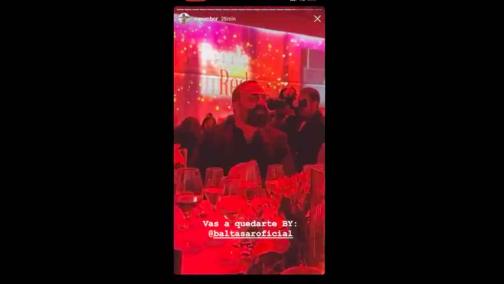 Captura de pantalla del vídeo en el que sale el invitado mofándose de Aitana / INSTAGRAM