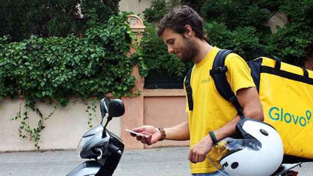 Un rider de Glovo