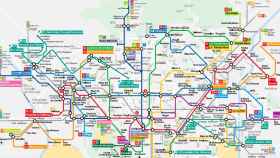Mapa del metro de Barcelona con todas las líneas / Transports Metropolitans de Barcelona