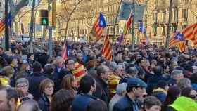 Manifestación posterior a la sentencia en Barcelona, que podría repetirse en el partido del Barça - Madrid / @PSEUDONIMO