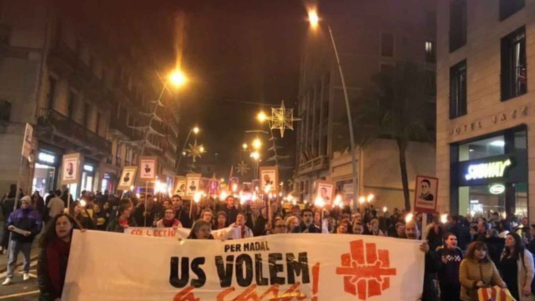 Manifestación por los políticos encarcelados en Barcelona / EUROPA PRESS