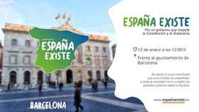 Cartel de la manifestación en la que participará Vox en Barcelona / TWITTER ESPAÑA EXISTE