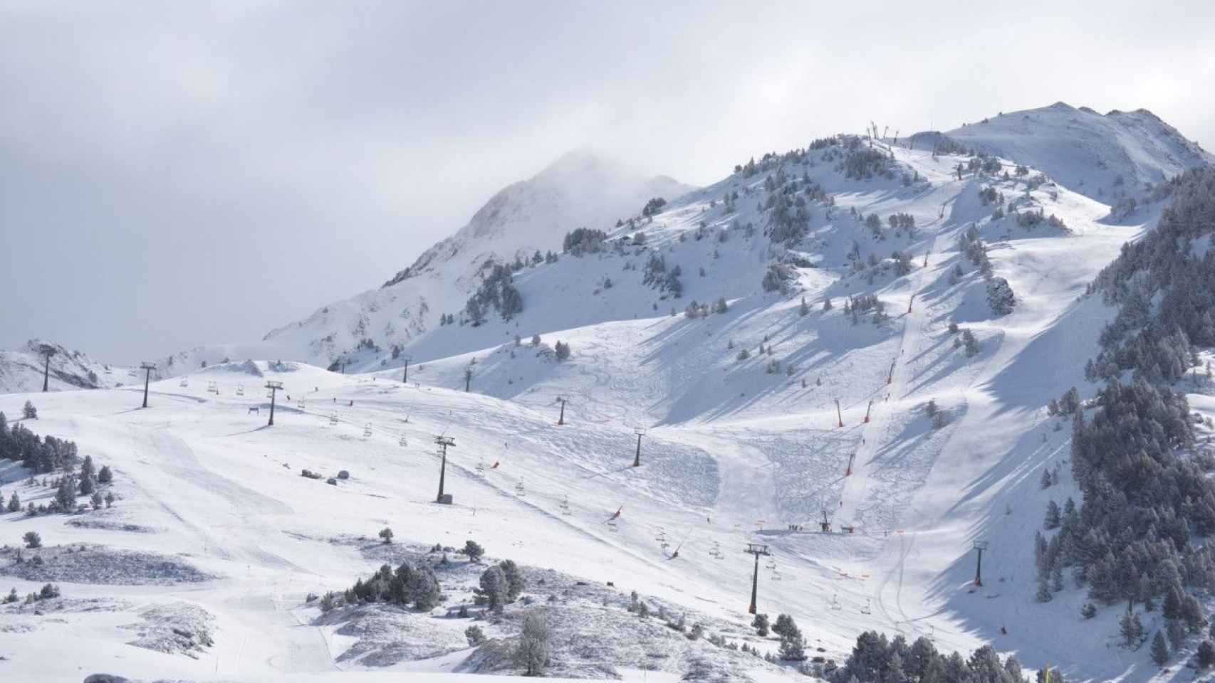 Vista panorámica de la estación de esquí Baqueira