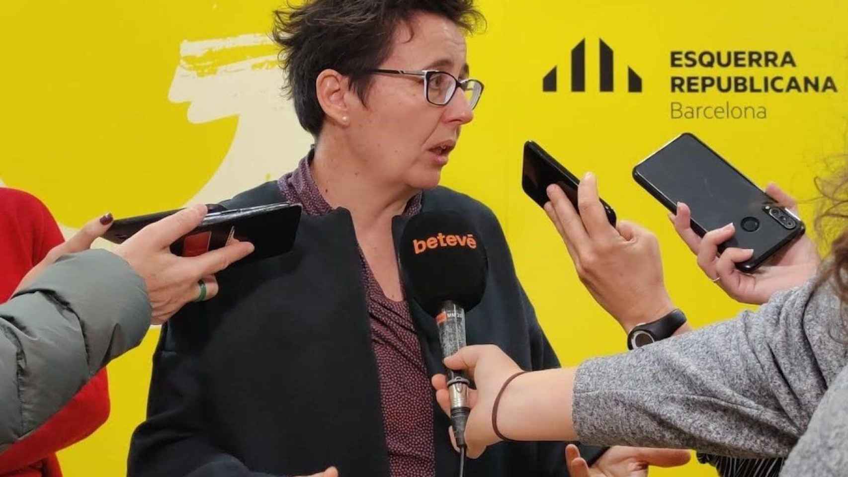 La concejal de ERC en el Ayuntamiento de Barcelona Maria Buhiguas en una atención a los medios / EUROPA PRESS