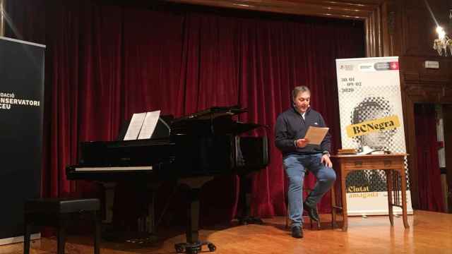 El comisario de la edición Carlos Zanón durante la presentación del festival BCNegra / EUROPA PRESS