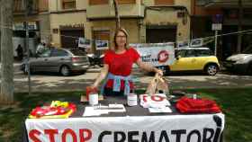 Protesta contra el crematorio en Sant Adrià del Besòs.