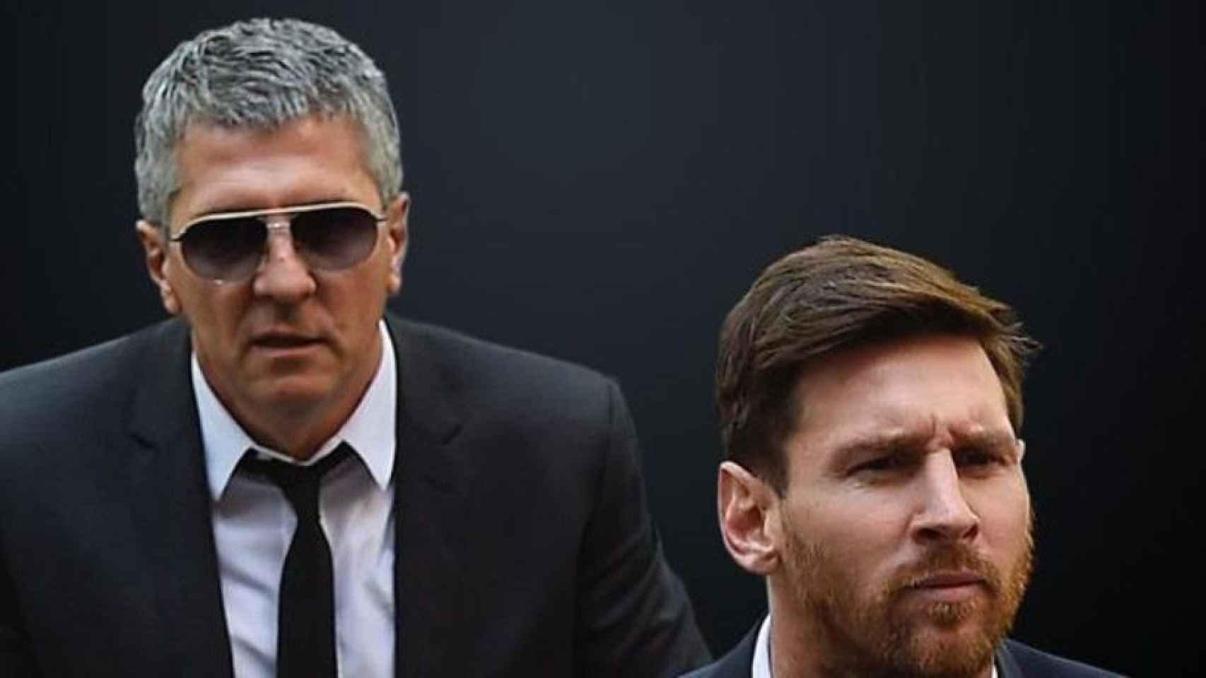 Jorge Messi y Leo Messi, durante un juicio en Argentina