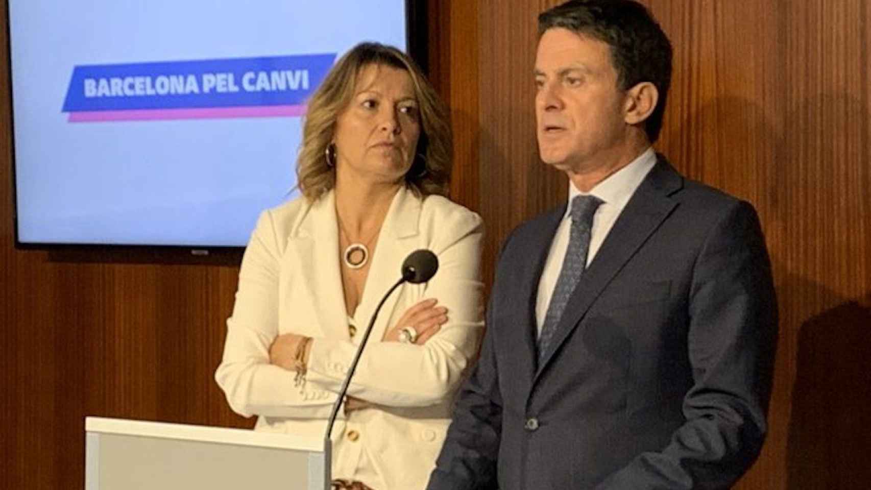 Manuel Valls y Eva Parera, en el Ayuntamiento / TWITTER BARCELONA PEL CANVI