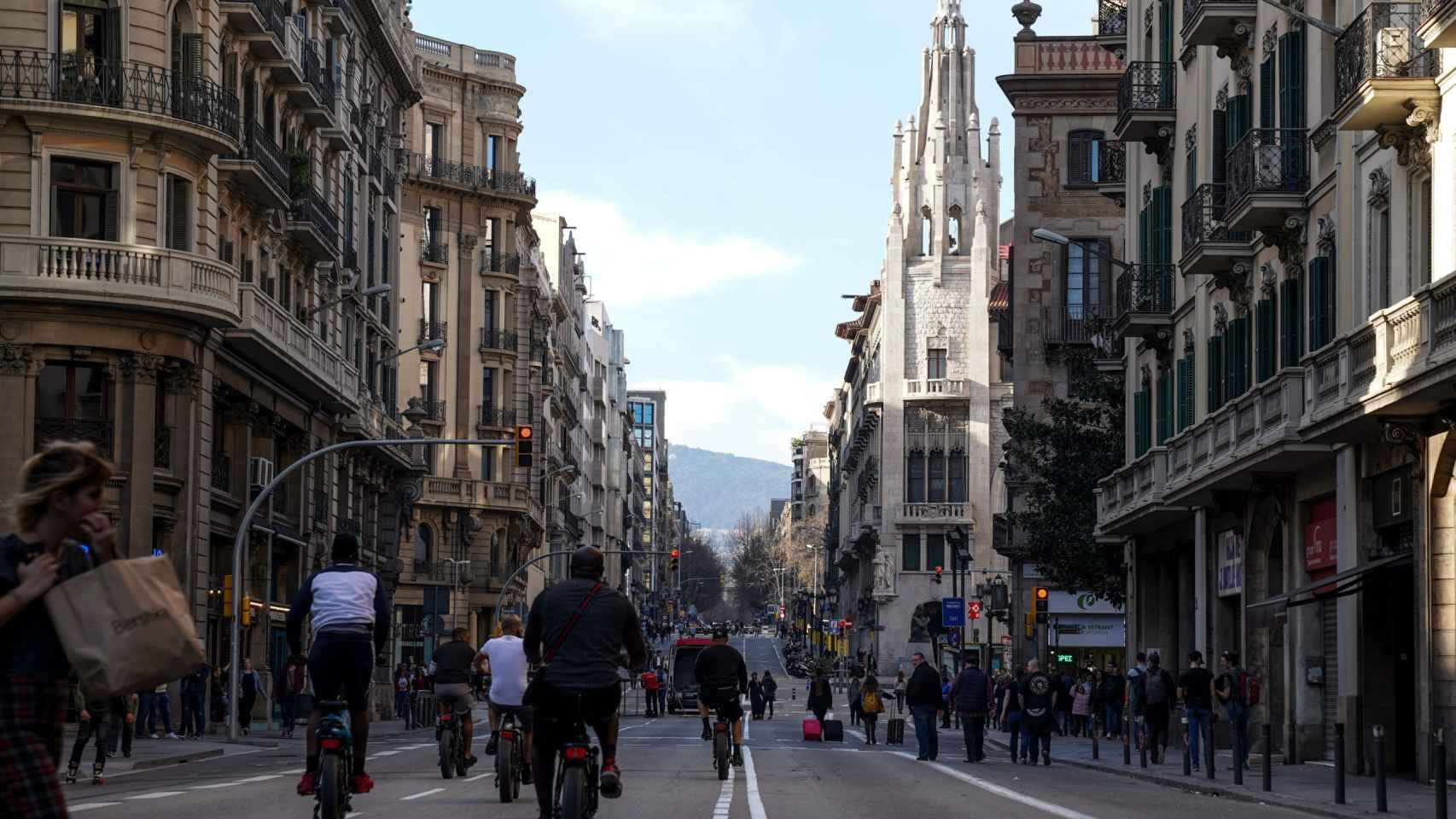 Imagen de la Via Laietana sin coches / AJUNTAMENT DE BARCELONA