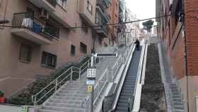 Nuevas escaleras mecánicas de Mare de Déu dels Àngels que se han inaugurado en el distrito de Horta-Guinardó / EUROPA PRESS