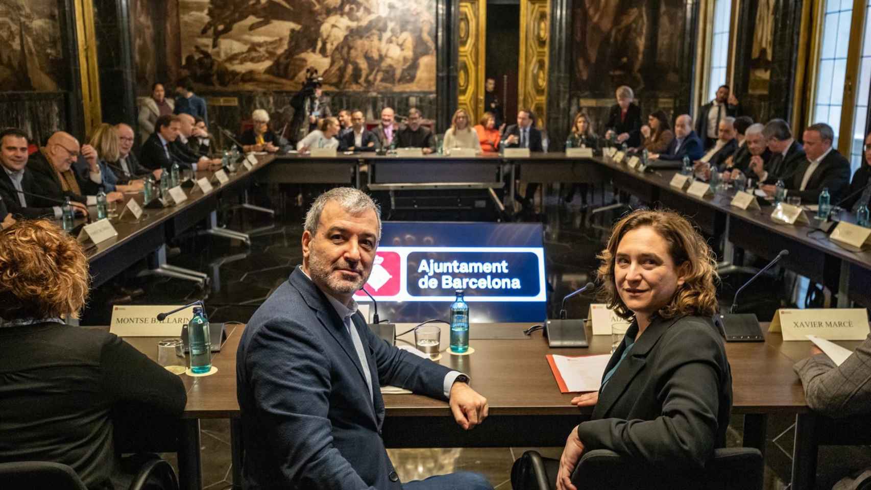 La alcaldesa de Barcelona, Ada Colau y el primer teniente de alcalde de Barcelona, Jaume Collboni, en una imagen de archivo / EUROPA PRESS