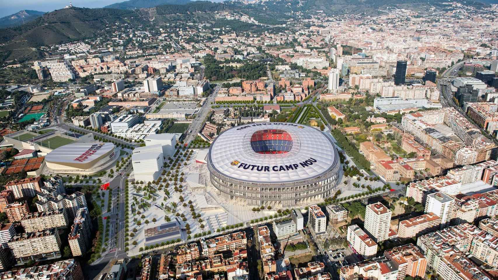Imagen aérea del futuro Camp Nou / AJ BCN