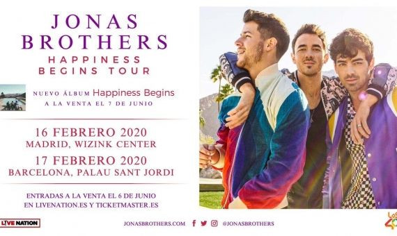 Cartel promocional de la gira española de los Jonas Brothers / LIVE NATION
